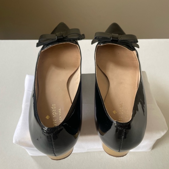 Kate Spade New York Gold Block Heel Shoes 9.5 - Picture 6 of 9
